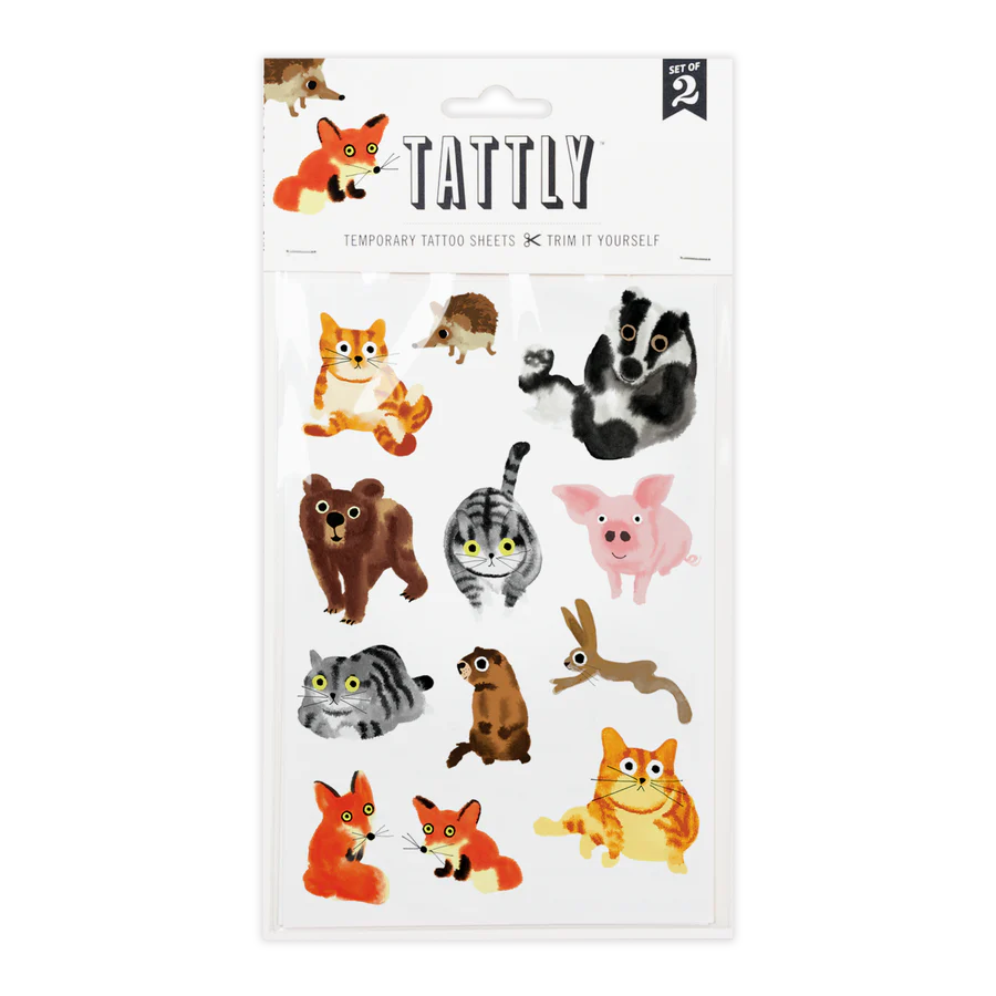 TATTLY FURRY FRIENDS SHEET TATTOO