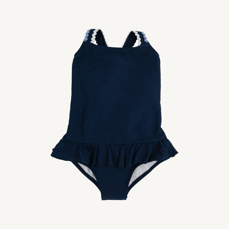 TBBC TAYLOR BAY BATHING SUIT-RIBBED NANTUCKET NAVY