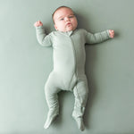 KYTE BABY ZIPPERED FOOTIE IN THYME