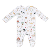 CUTE FARM ANIMALS UNI 2 WAY ZIPPER FOOTIE