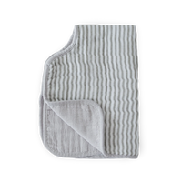 LITTLE UNICORN COTTON MUSLIN BURP CLOTH GREY STRIPE