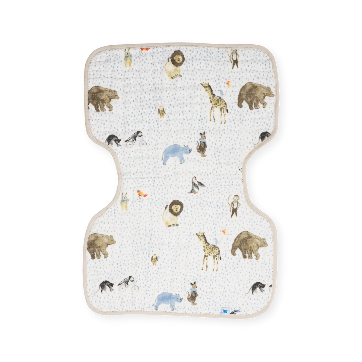 LITTLE UNICORN COTTON MUSLIN BURP CLOTH PARTY ANIMAL