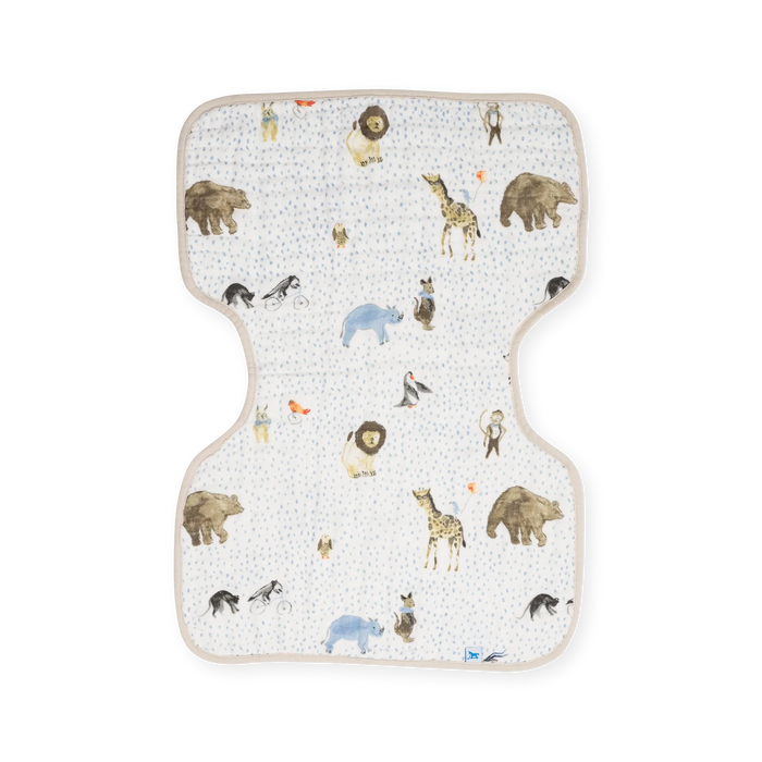 LITTLE UNICORN COTTON MUSLIN BURP CLOTH PARTY ANIMAL