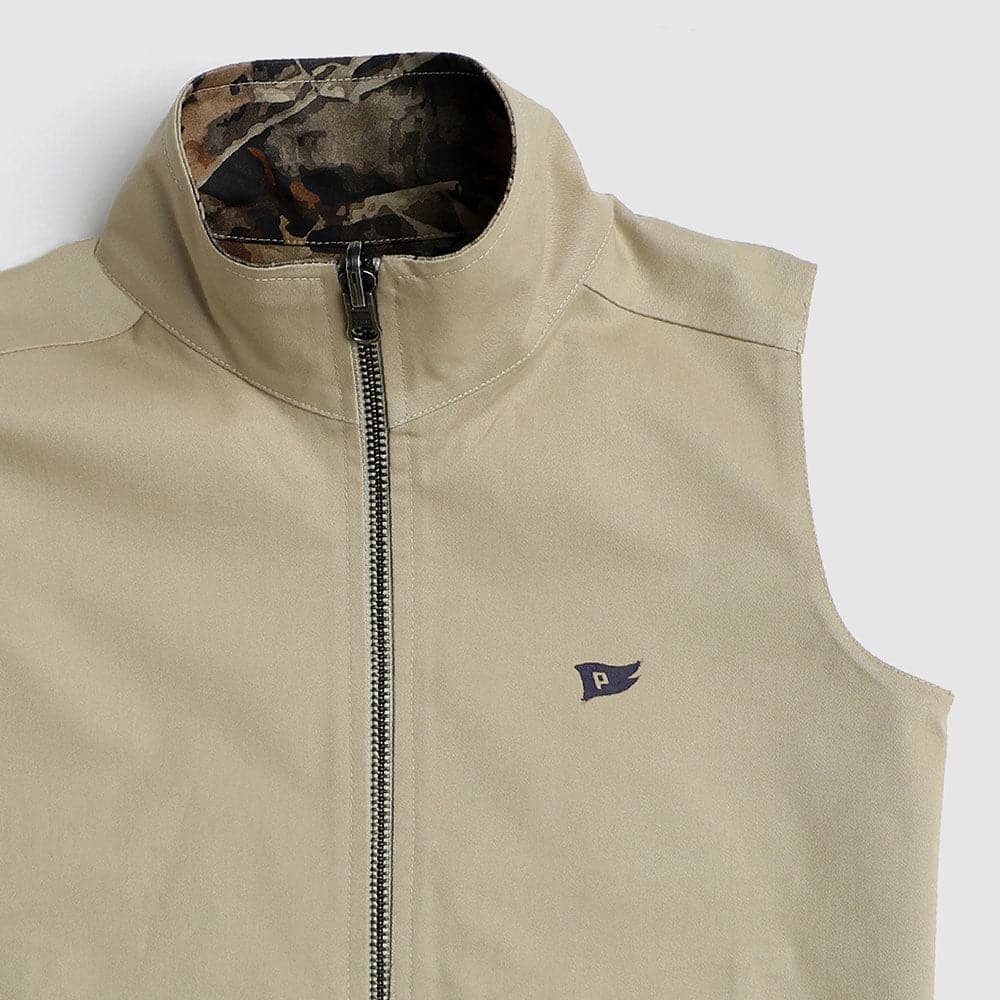 PEDAL UNION REVERSIBLE BEIGE/CAMO VEST