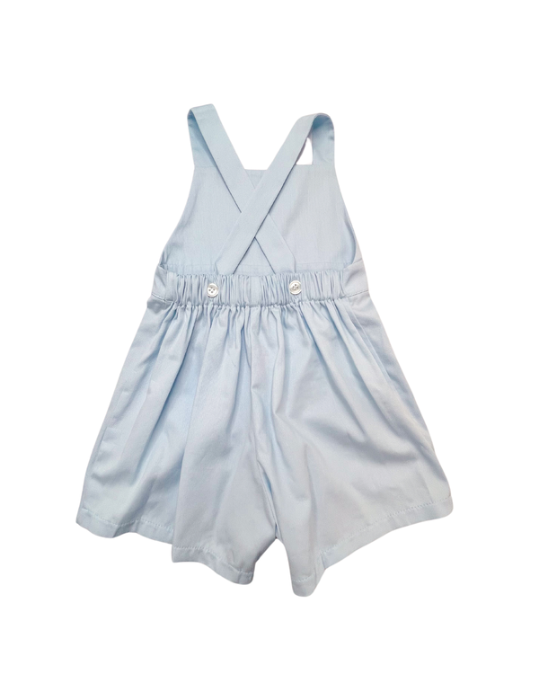 PERCY & TYNE BENJAMIN CROSS BACK ROMPER BLUE