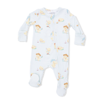 VINTAGE SPRING DUCKLINGS GREEN 2 WAY ZIPPER FOOTIE