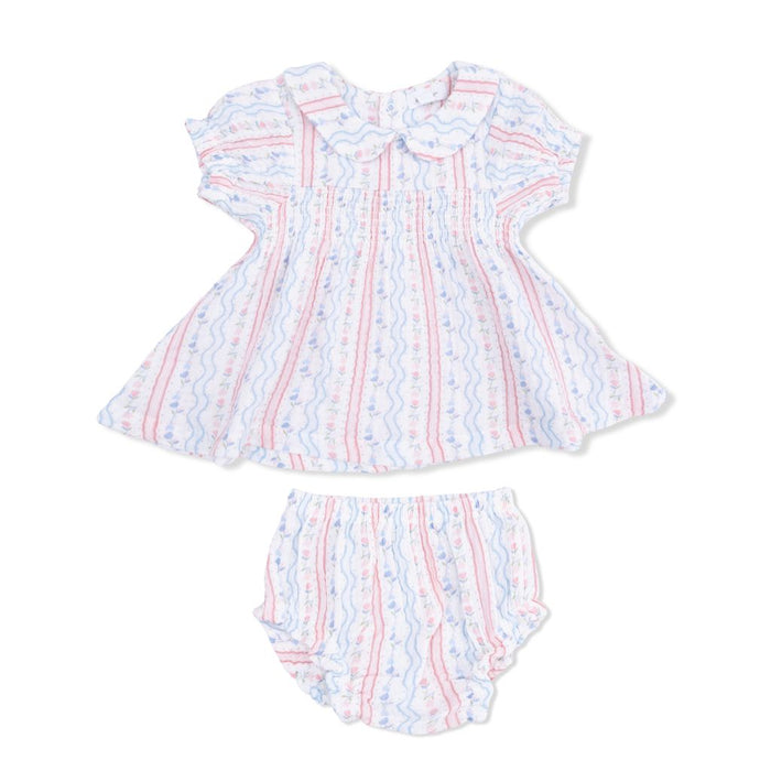 TULIP STRIPE SMOCKED DRESS SET