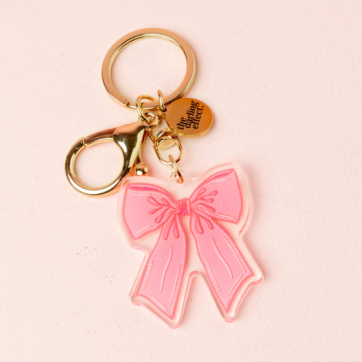 ACRYLIC KEYCHAIN BOW PINK