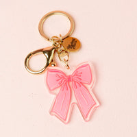 ACRYLIC KEYCHAIN BOW PINK