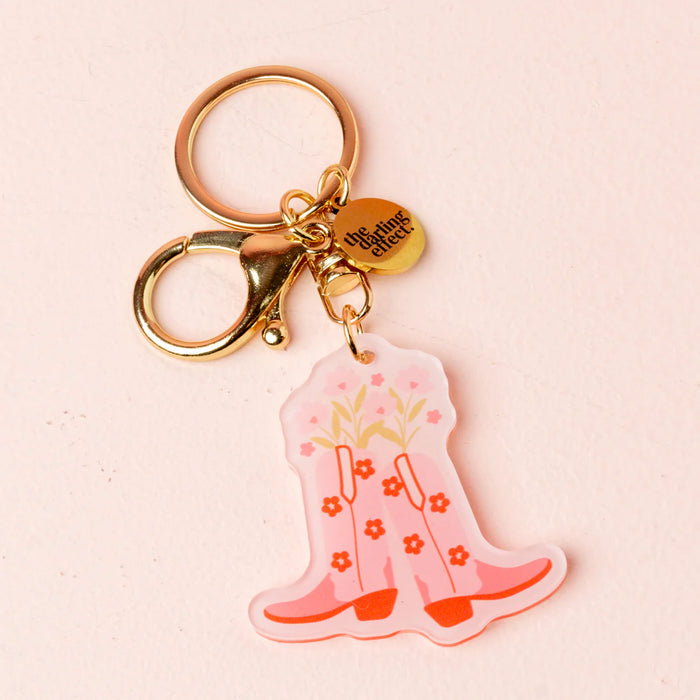 ACRYLIC KEYCHAIN COWGRIL BOOTS