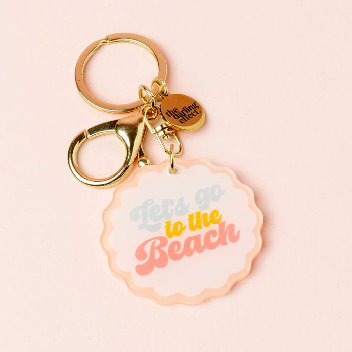 ACRYLIC KEYCHAIN LETS GO TOT THE BEACH