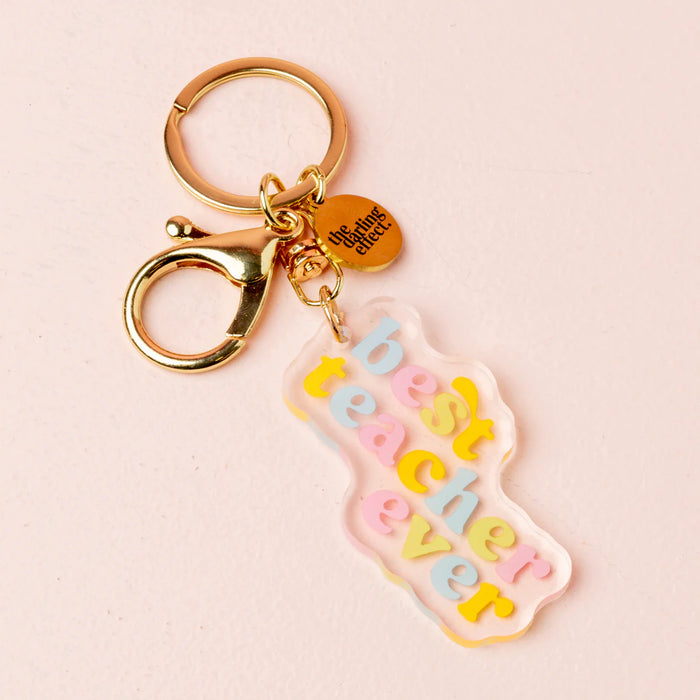 ACRYLIC KEYCHAIN BEST TEACHER EVER