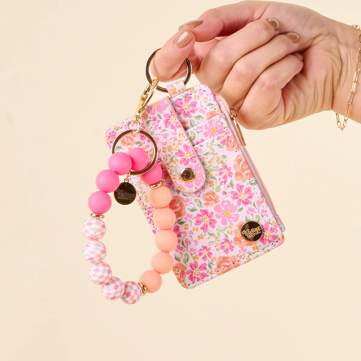 KEYCHAIN WALLET SECRET GARDEN PINK