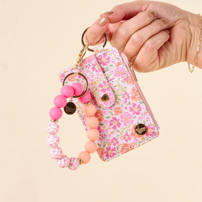 KEYCHAIN WALLET SECRET GARDEN PINK
