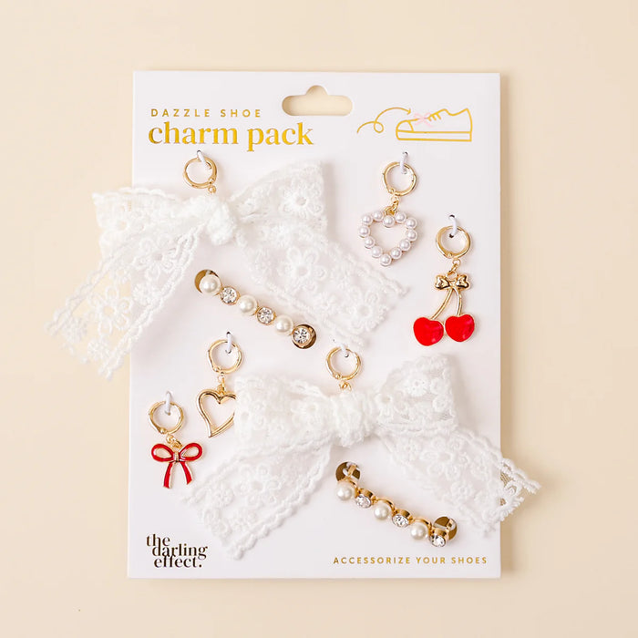 DAZZLE SHOE CHARM PACK CHERRY TWIST
