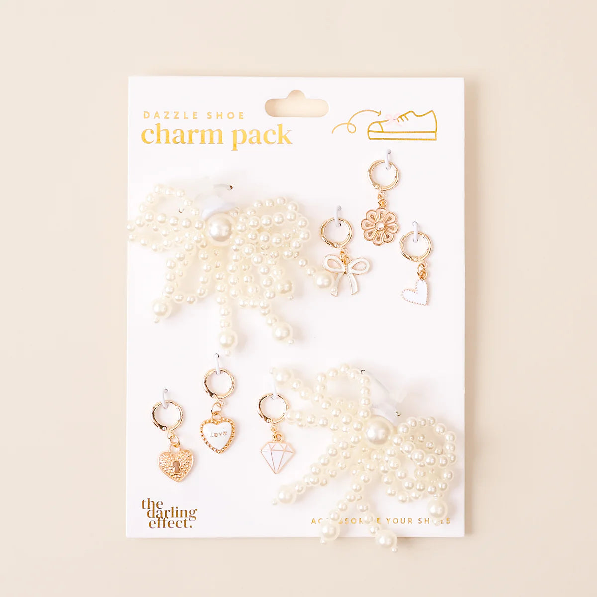DAZZLE SHOE CHARM PACK PRETTY IN PEARL