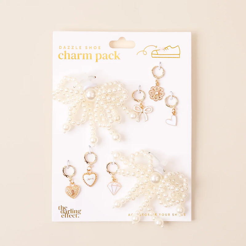 DAZZLE SHOE CHARM PACK PRETTY IN PEARL