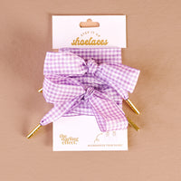 STEP IT UP SHOE LACES GINGHAM PURPLE