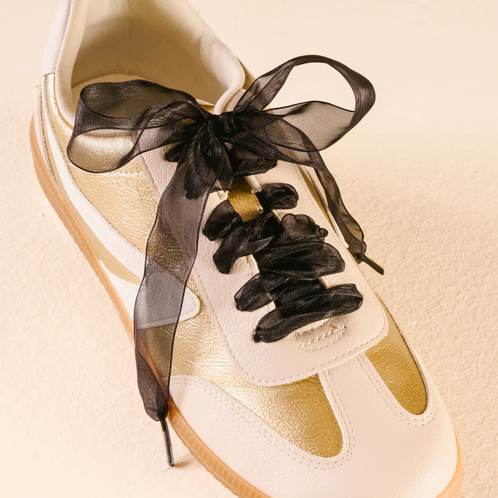 STEP IT UP SHOE LACES SHEER BLACK