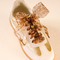 STEP IT UP SHOE LACES SHEER CHEETAH
