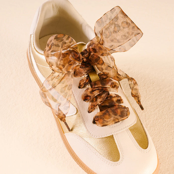 STEP IT UP SHOE LACES SHEER CHEETAH