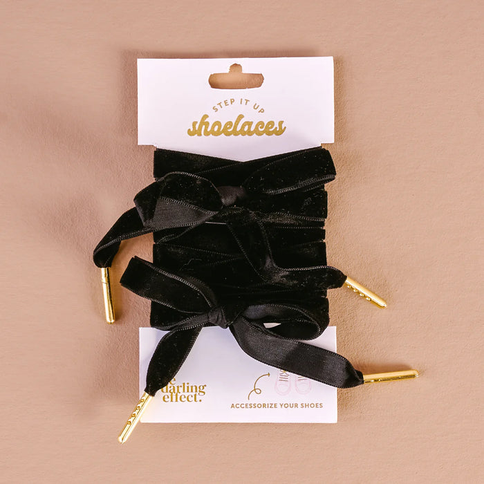 STEP IT UP SHOE LACES VELVET BLACK