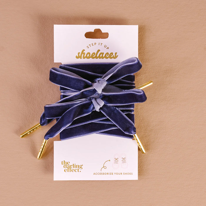STEP IT UP SHOE LACES VELVET BLUE