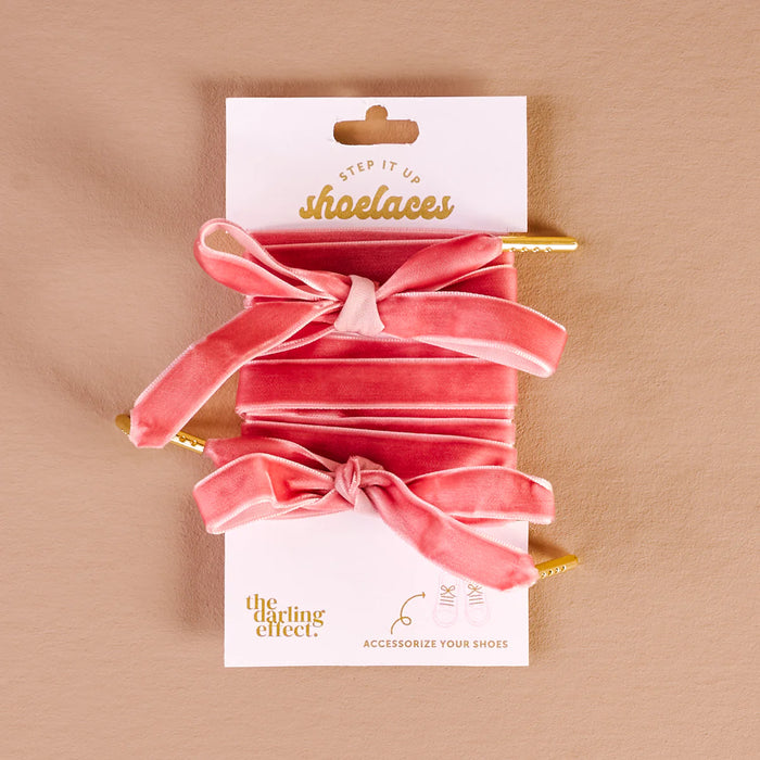 STEP IT UP SHOE LACES VELVET ROSE