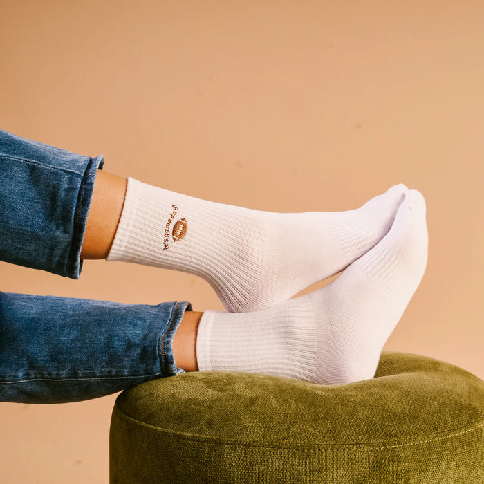 EMBROIDERED CREW SOCKS ITS GAME DAY