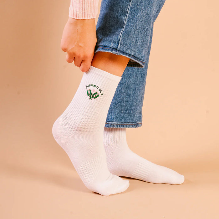 EMBROIDERED CREW SOCKS PICKLEBALL