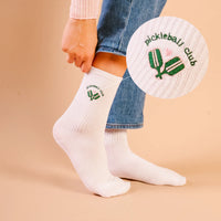 EMBROIDERED CREW SOCKS PICKLEBALL