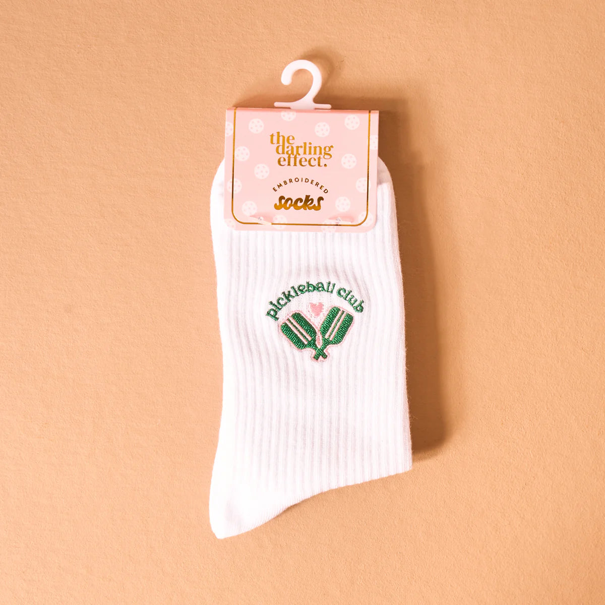 EMBROIDERED CREW SOCKS PICKLEBALL