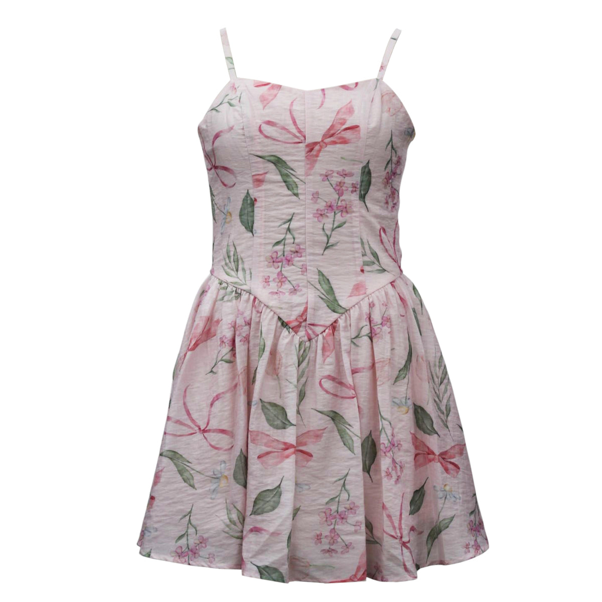 Blush Front Ruffle Dress