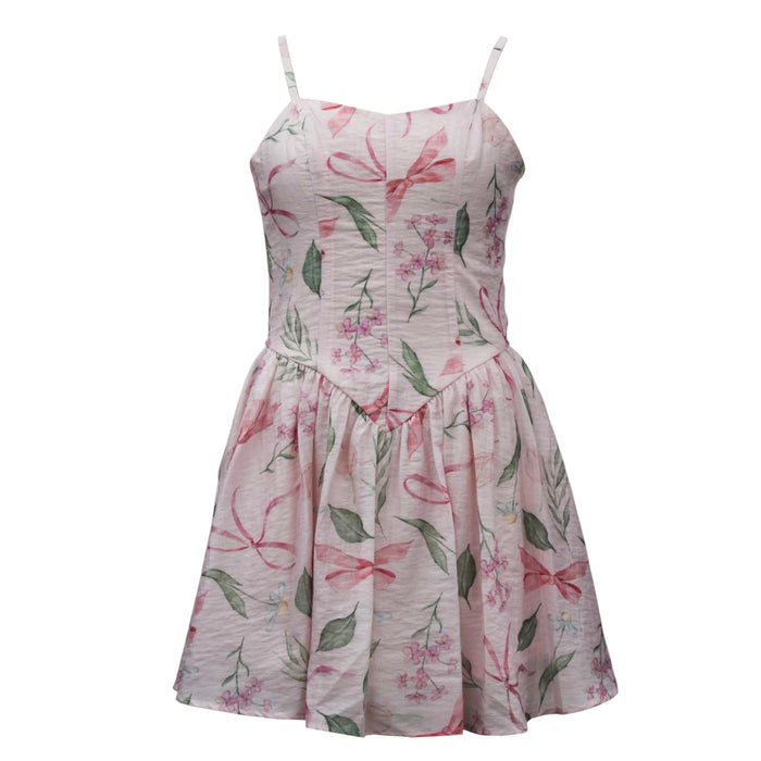 Blush Front Ruffle Dress