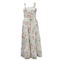 Emma Maxi Ruffle Shoulder Blush