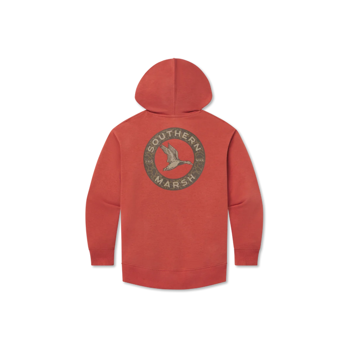 Youth Surfside Hoodie Inflight Camo Washed Red
