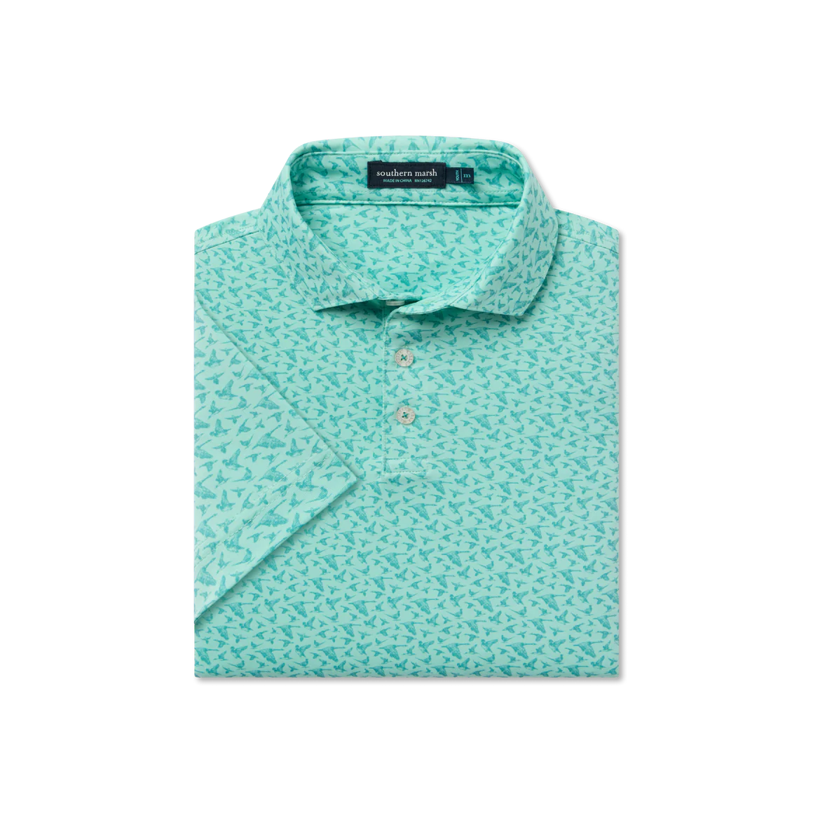 FLYLINE PERFORMANCE POLO IN FLIGHT ANTIUGA BLUE