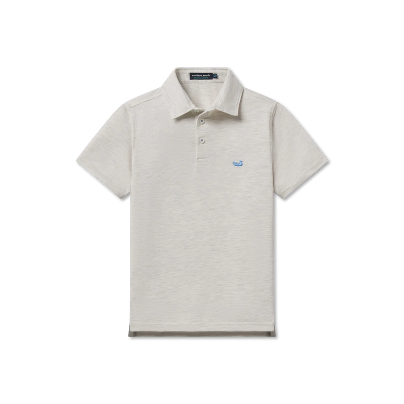 SOUTHERN MARSH YOUTH HUTCHINSON HEATHER POLO GRAY