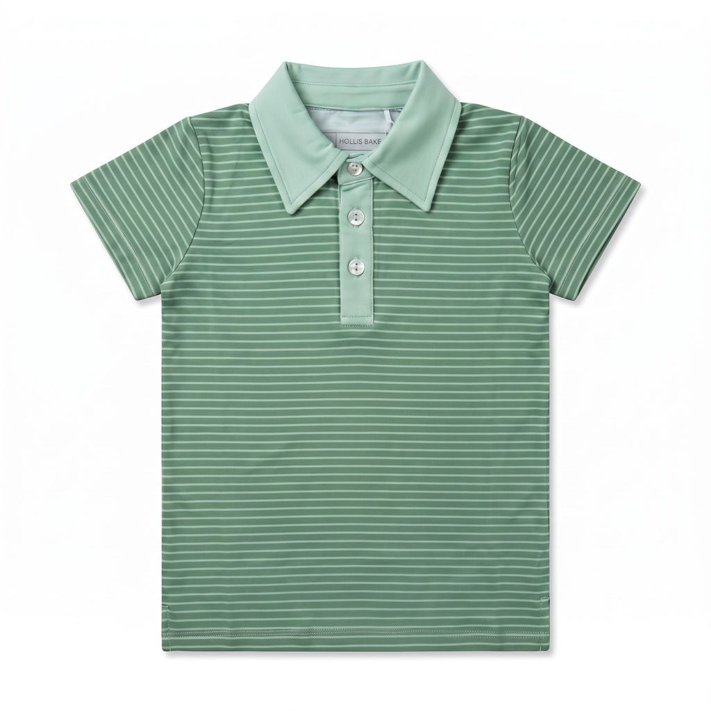 Trey Polo Green Stripe