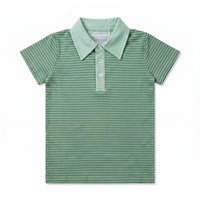 Trey Polo Green Stripe