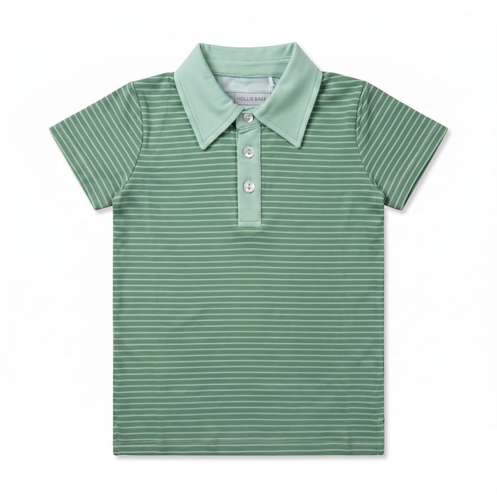 Trey Polo Green Stripe