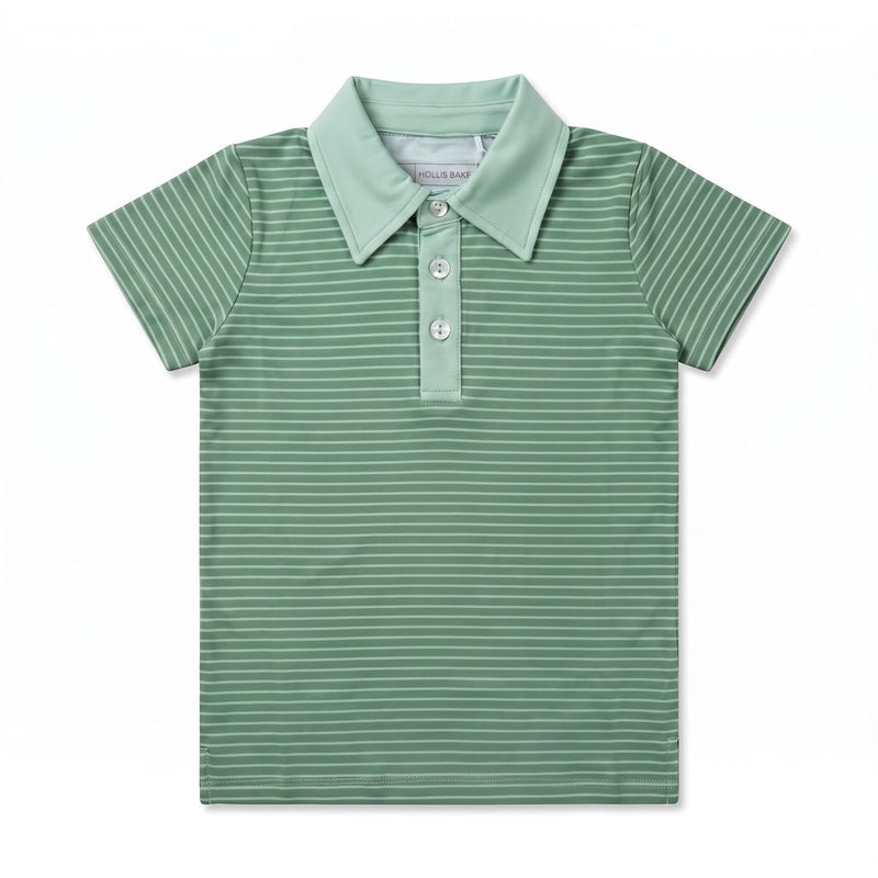 Trey Polo Green Stripe