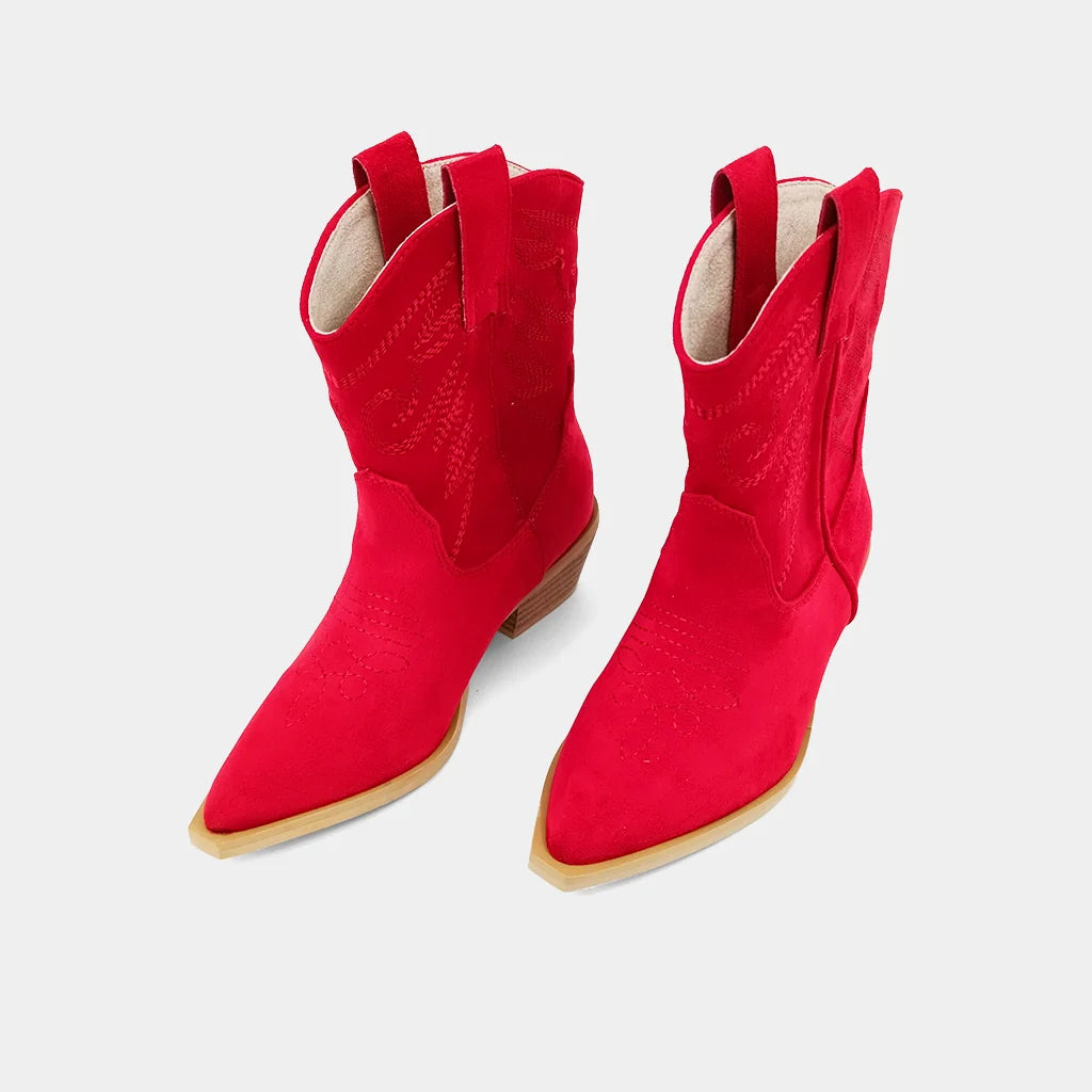 SHUSHOP ZAHARA KIDS RED SUEDE BOOT