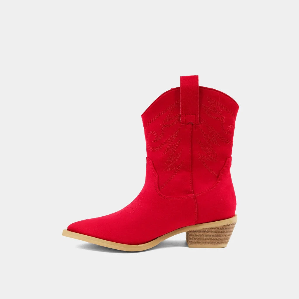 SHUSHOP ZAHARA KIDS RED SUEDE BOOT