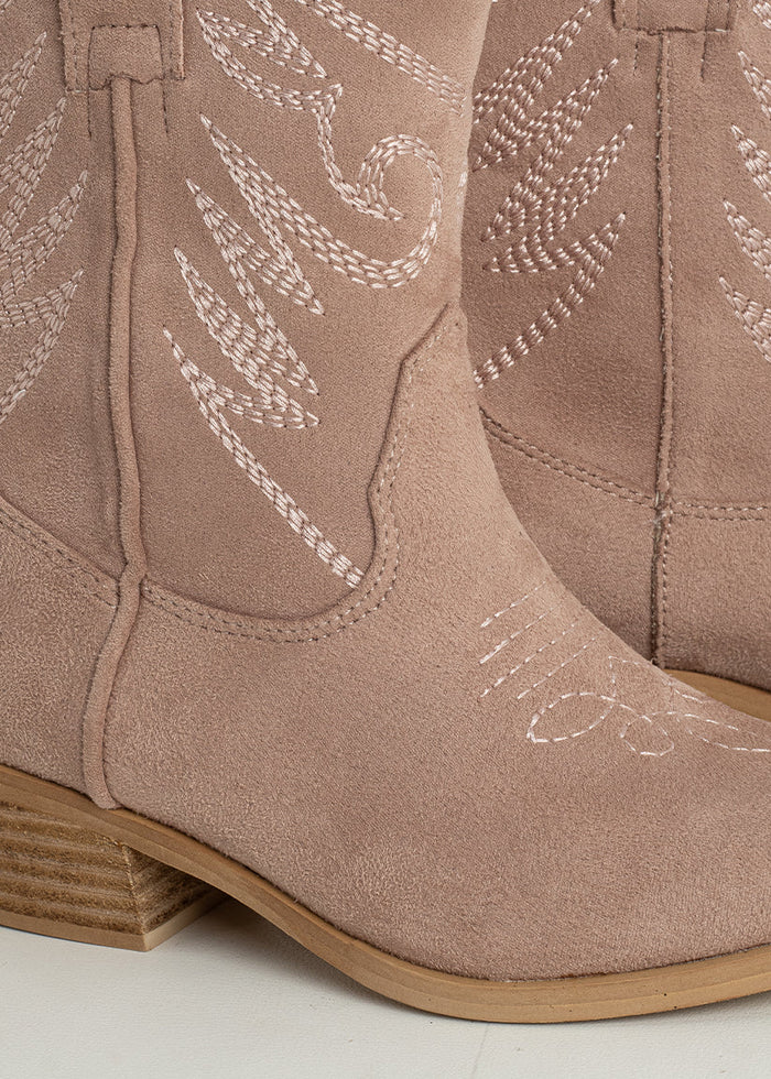 SHUSHOP ZAHARA MINI KIDS ROSE SUEDE BOOTS
