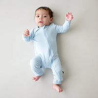 ZIPPERED ROMPER IN BREEZE