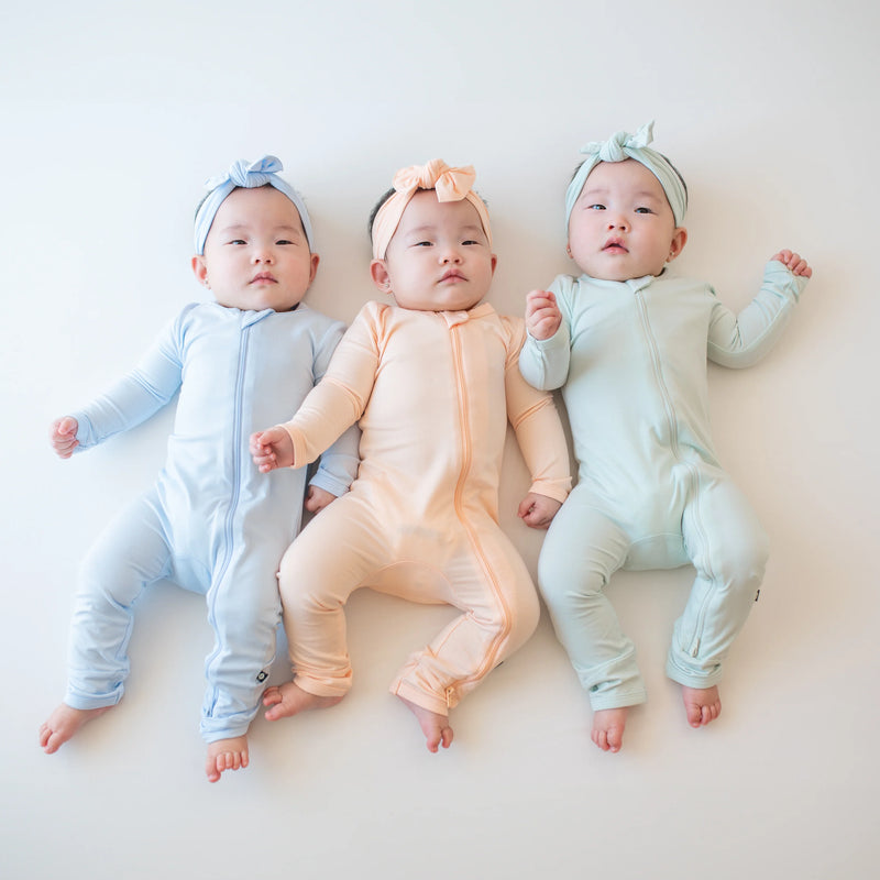 KYTE BABY ZIPPERED ROMPER IN DEW