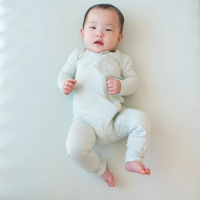 KYTE BABY ZIPPERED ROMPER IN DEW