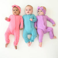 KYTE BABY ZIPPERED ROMPER IN MAKAI