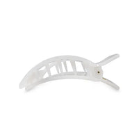 TELETIES COCONUT WHITE SMALL FLAT SQUARE CLIP